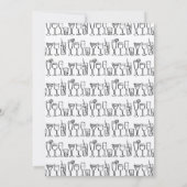 ストックザバーお洒落カクテルドリンク婚約 招待状 (裏面)