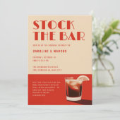 ストックザバーはっきりしたレトロウェディングシャワー 招待状 (スタンド正面)