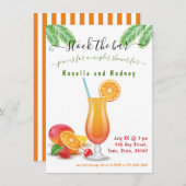 ストックザバーオレンジカップルシャワー招待状 招待状 (正面/裏面)