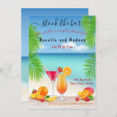 ストックザバーカクテルカップルシャワー招待状 招待状 (正面/裏面)