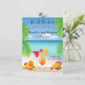 ストックザバーカクテルカップルシャワー招待状 招待状 (スタンド正面)