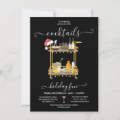 ストックザバーカクテルバーカートのクリスマスパーティー 招待状 (正面)