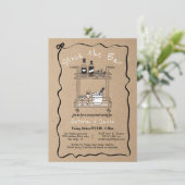 ストックザバーカクテルバーカート婚約パーティ 招待状 (スタンド正面)