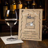 ストックザバーカクテルバーカート婚約パーティ 招待状