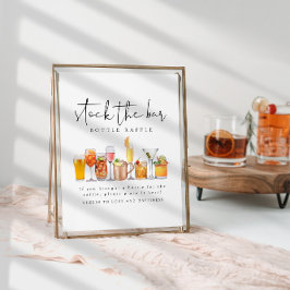 ストックザバーカップルのシャワーボトルラッフルサイン ポスター