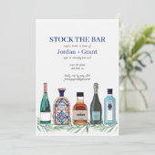 ストックザバーカップルウェディングシャワー招待状 招待状 (スタンド正面)