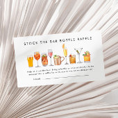 ストックザバーカップルシャワーボトルラッフルチケット エンクロージャーカード
