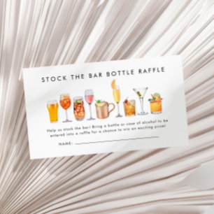 ストックザバーカップルシャワーボトルラッフルチケット エンクロージャーカード