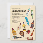 ストックザバーカップルズコードシャワー招待状 招待状 (正面)