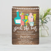 ストックザバーカップルズコードシャワー招待状 招待状 (スタンド正面)