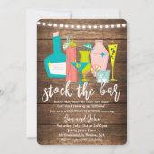 ストックザバーカップルズコードシャワー招待状 招待状 (正面)