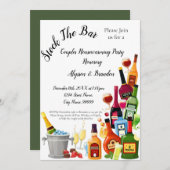 ストックザバーカップル引っ越し祝いパーティーパーティー 招待状 (正面/裏面)