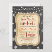 ストックザバークリスマススノーフレークチョーク招待状 招待状 (正面)