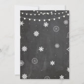 ストックザバークリスマススノーフレークチョーク招待状 招待状 (裏面)