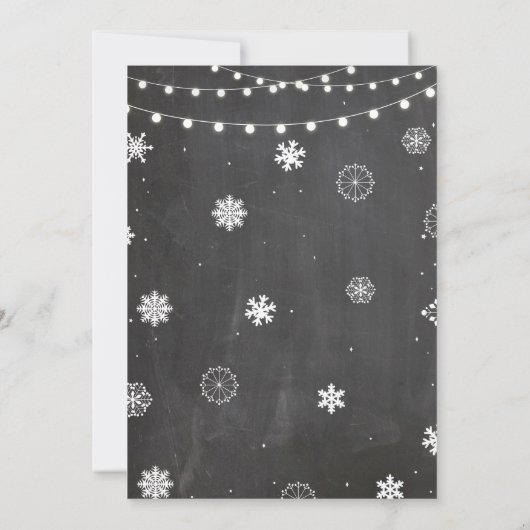 ストックザバークリスマススノーフレークチョーク招待状 招待状 (裏面)