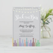 ストックザバーグレーパーティー婚約カップルズ招待状 招待状 (スタンド正面)