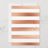 ストックザバーストライプブロンズカップルのパーティー招待状 招待状 (裏面)