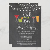 ストックザバーチョークパーティー婚約招待状 招待状 (正面/裏面)