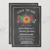 ストックザバーチョークパーティー婚約招待状 招待状 (正面/裏面)