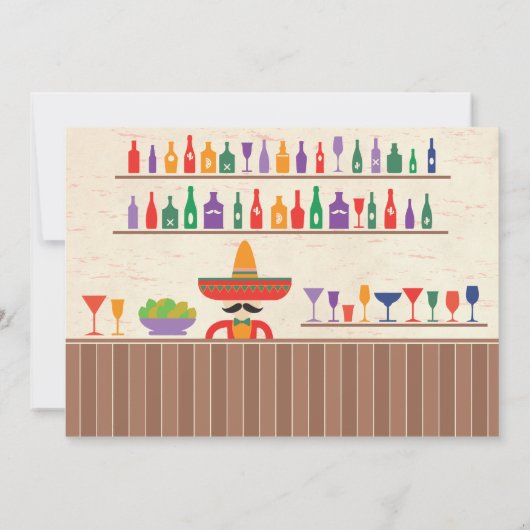 ストックザバーパーティーフィエスタメキシコテキーラ招待状 招待状 (裏面)