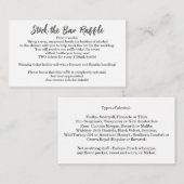 ストックザバーブライダルシャワーラッフルチケットシンプル- エンクロージャーカード (正面/裏面)