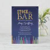 ストックザバーブルーパーティー婚約カップルズ招待状 招待状 (スタンド正面)