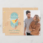 ストックザバー婚約カクテルパーティー写真 招待状 (正面/裏面)