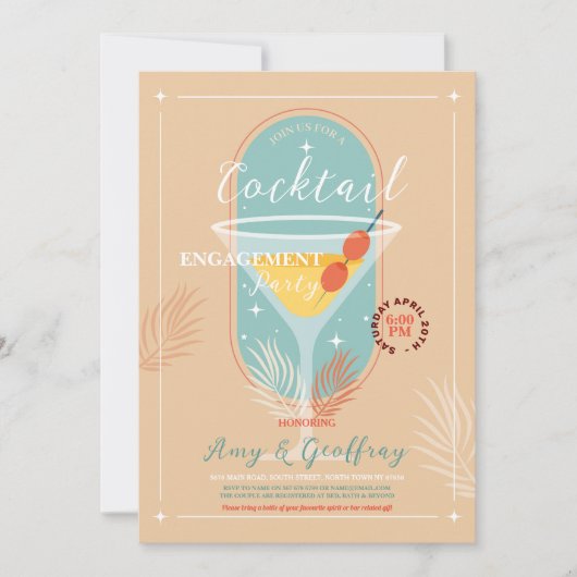 ストックザバー婚約カクテルパーティー 招待状 (正面)