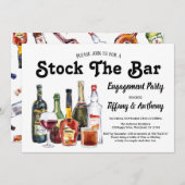 ストックザバー婚約パーティヴィンテージ招待状 招待状 (正面/裏面)