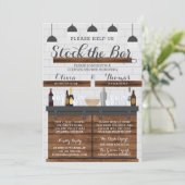 ストックザバー引っ越し祝いパーティーパーティー、ファームハウススタイル 招待状 (スタンド正面)