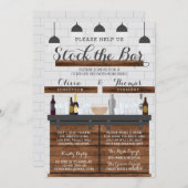 ストックザバー引っ越し祝いパーティーパーティー、ファームハウススタイル 招待状 (正面/裏面)