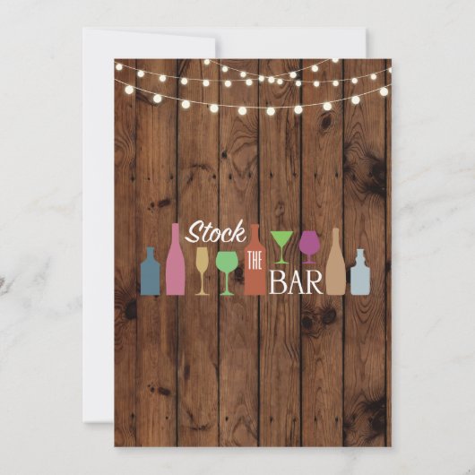 ストックザバー素朴パーティー婚約招待状 招待状 (裏面)