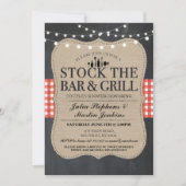 ストックザバー&グリル婚約パーティ招待状 招待状 (正面)