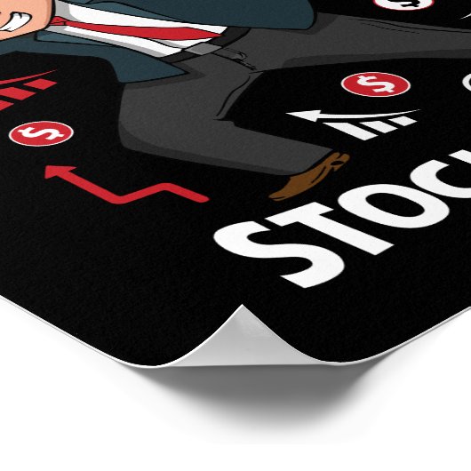 ストックトレーダーギフト男性のトレーディングスキル外国株 ポスター (角)