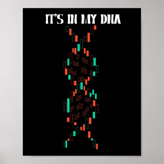 ストックトレーダー男性ろうそく立ちチャート為替トレーディング ポスター (正面)