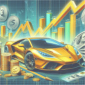 ストックトレーディングビニールステッカー シール (正面)