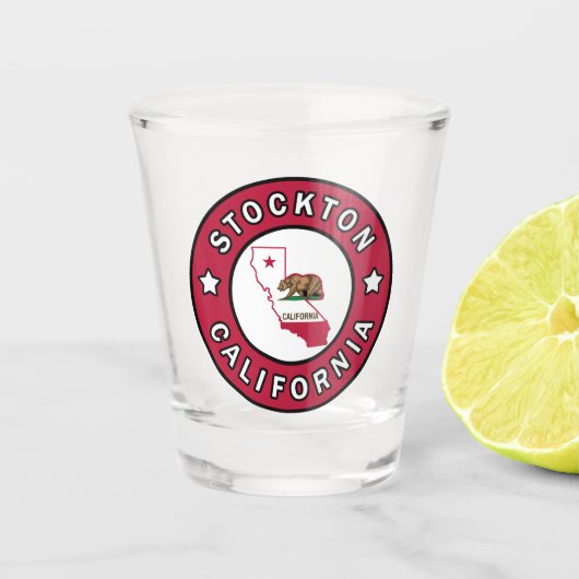 ストックトンカリフォルニア ショットグラス (正面)