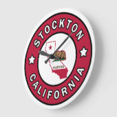 ストックトンカリフォルニア ラージ壁時計 (傾斜)