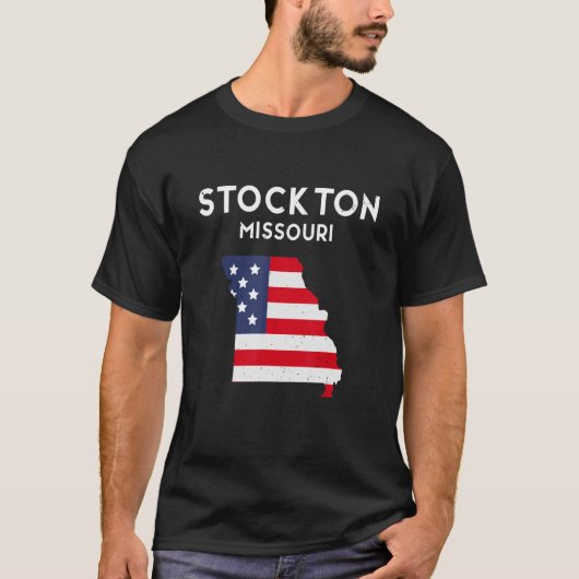 ストックトンミズーリUSA州アメリカトラベルミサワー Tシャツ (正面)