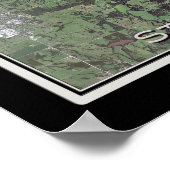 ストックトン湖ミズーリ衛星ポスターマップ ポスター (角)