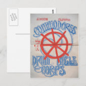 ストックトン・コモドアズ・ドラム・アンド・ラッパ隊 ポストカード (正面/裏面)