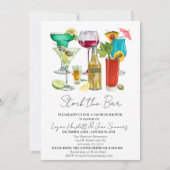 ストックバーカップル共同シャワー 招待状 (正面)