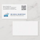 ストックバーグラフ |財務QRコード 名刺 (正面/裏面)