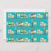 ストックバーパーティー婚約カップルのシャワーフォト 招待状 (裏面)