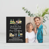 ストックバーフォトパーティー婚約カップルのシャワー 招待状 (スタンド正面)