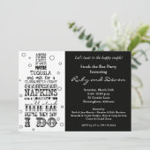 ストックバーボトルライムパーティの招待状 – 黒 招待状 (スタンド正面)