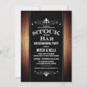 ストックバー引っ越し祝いパーティーパーティの招待状 招待状 (正面)