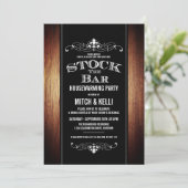 ストックバー引っ越し祝いパーティーパーティの招待状 招待状 (スタンド正面)