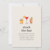 ストックバー引っ越し祝いパーティーパーティー招待状 招待状 (正面)