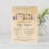 ストックバー灯パーティー婚約招待状 招待状 (スタンド正面)